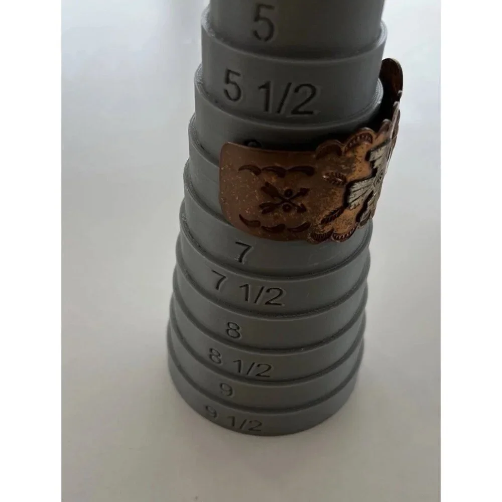 Vintage Native American Navajo Copper Thunderbird eagle Cuff Bracelet Sz 6.5” - Picture 6 of 16